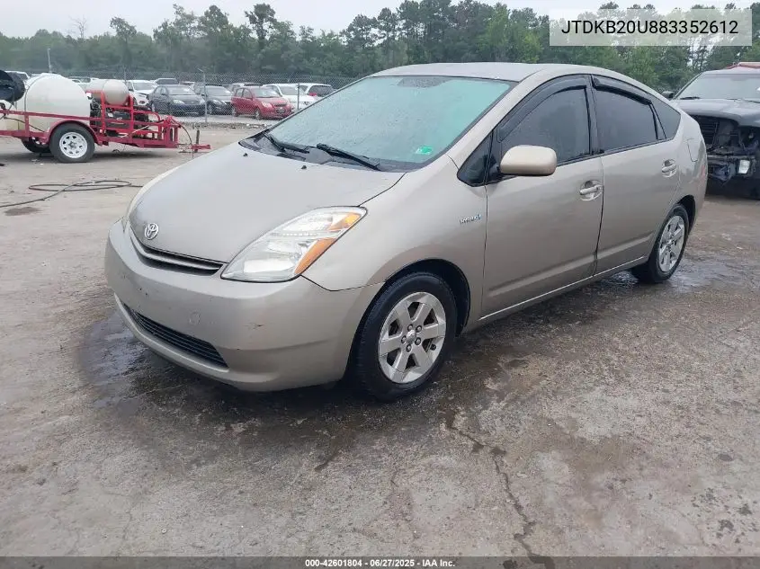 2008 Toyota Prius VIN: JTDKB20U883352612 Lot: 42601804