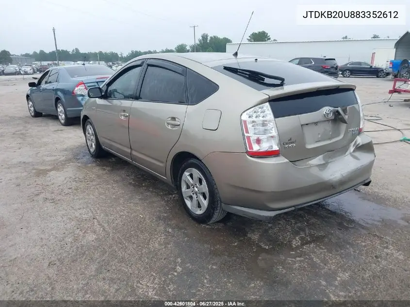 2008 Toyota Prius VIN: JTDKB20U883352612 Lot: 42601804