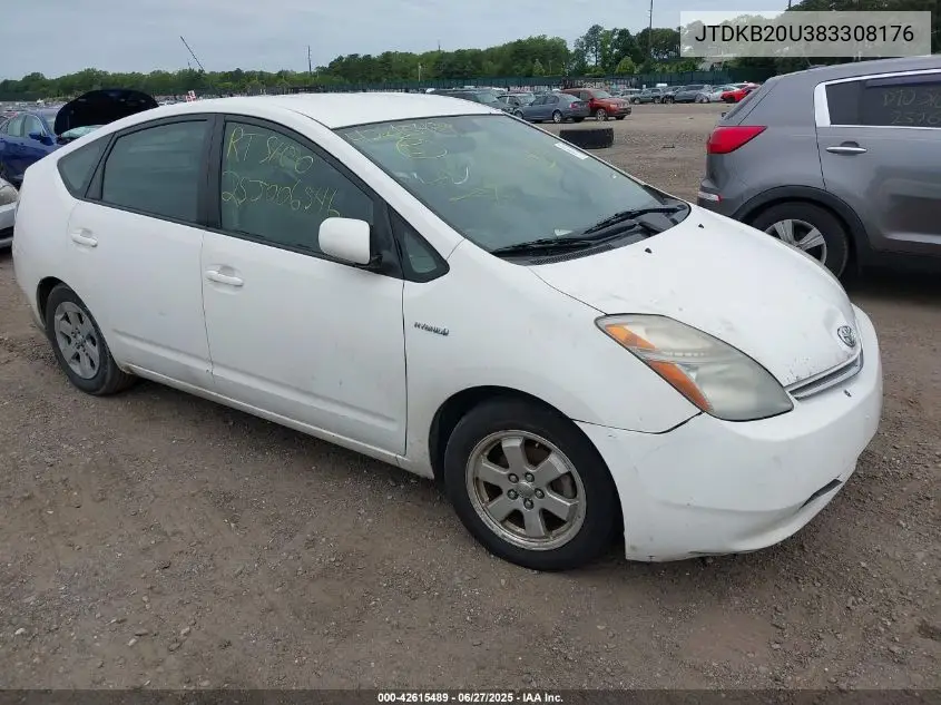 2008 Toyota Prius VIN: JTDKB20U383308176 Lot: 42615489
