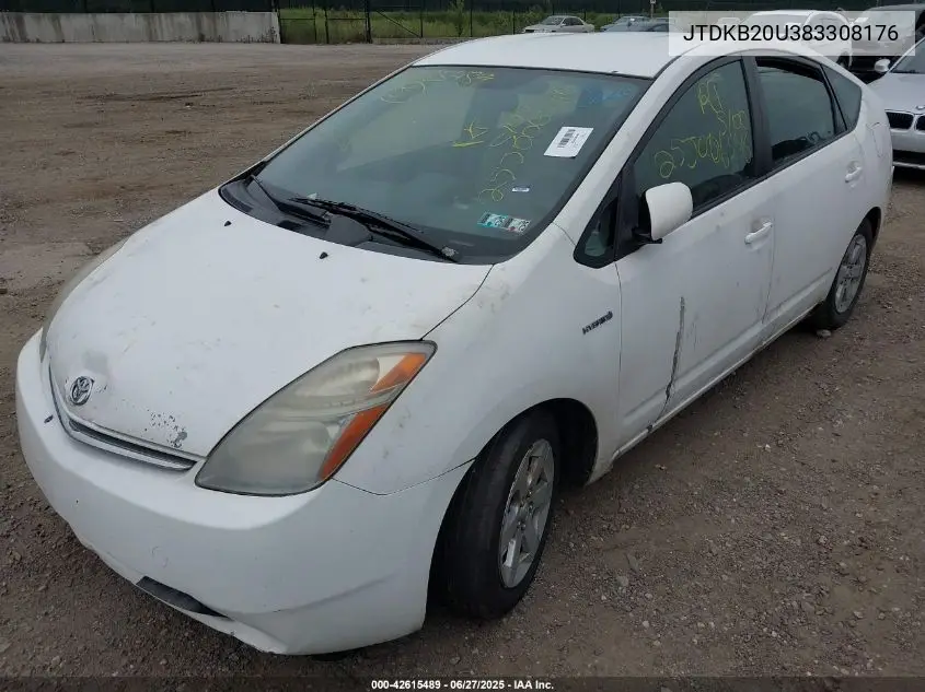 2008 Toyota Prius VIN: JTDKB20U383308176 Lot: 42615489