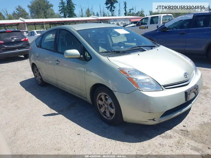 2008 Toyota Prius VIN: JTDKB20U583304856 Lot: 42635384