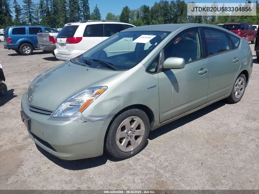 2008 Toyota Prius VIN: JTDKB20U583304856 Lot: 42635384