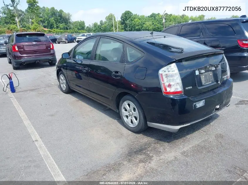 2008 Toyota Prius VIN: JTDKB20UX87772056 Lot: 42644383
