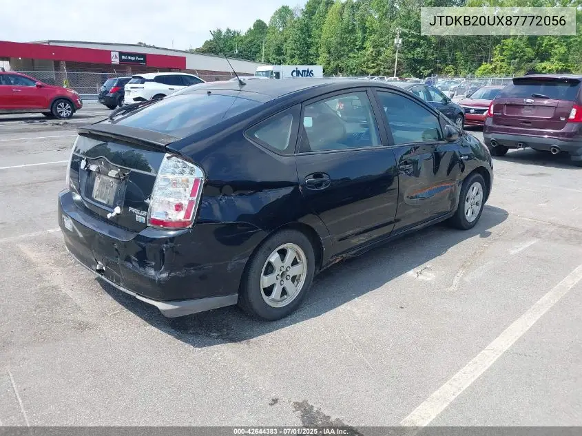 2008 Toyota Prius VIN: JTDKB20UX87772056 Lot: 42644383