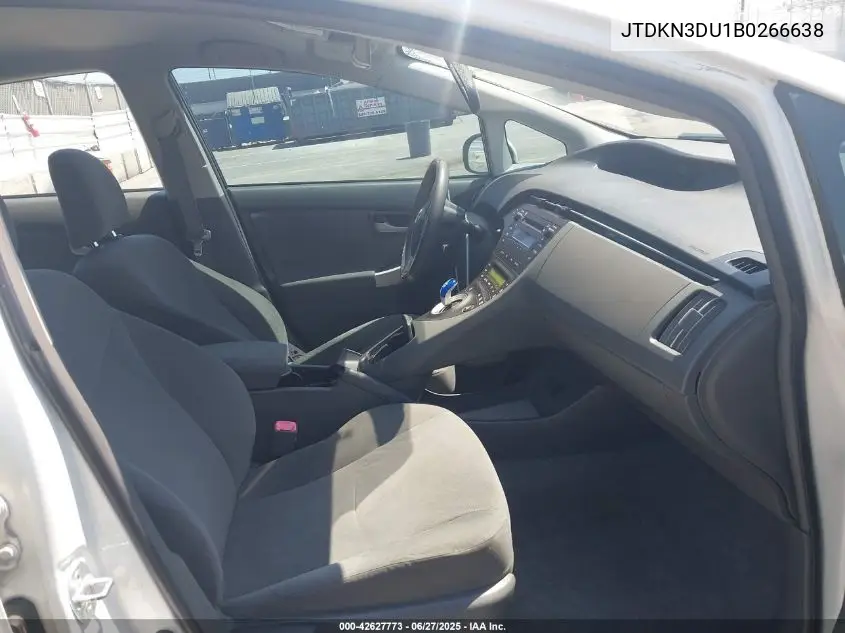 2011 Toyota Prius Two VIN: JTDKN3DU1B0266638 Lot: 42627773