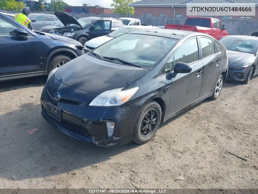 2012 Toyota Prius VIN: JTDKN3DU6C1484666 Lot: 12311147