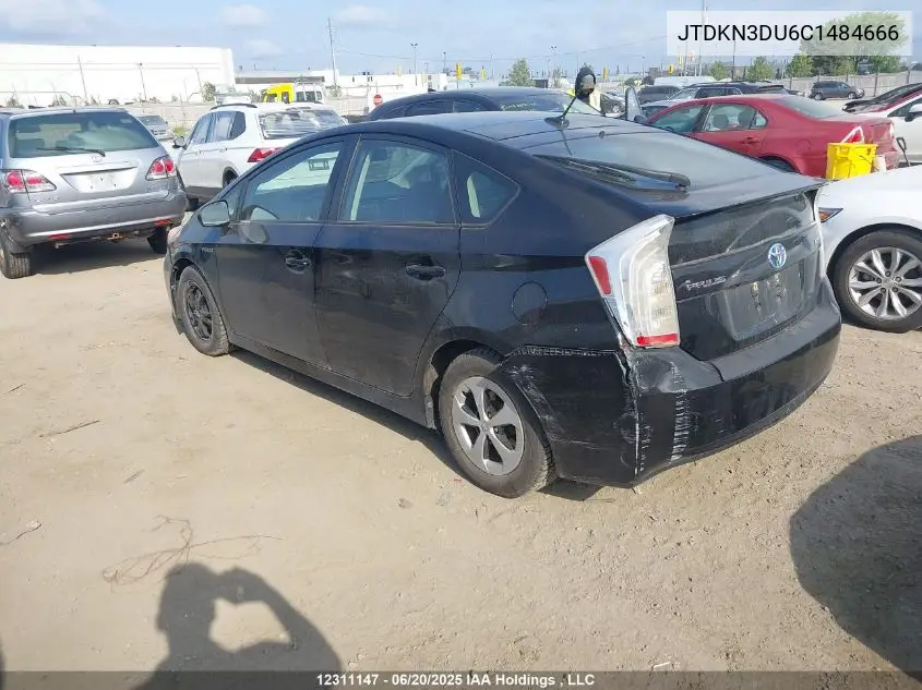 2012 Toyota Prius VIN: JTDKN3DU6C1484666 Lot: 12311147