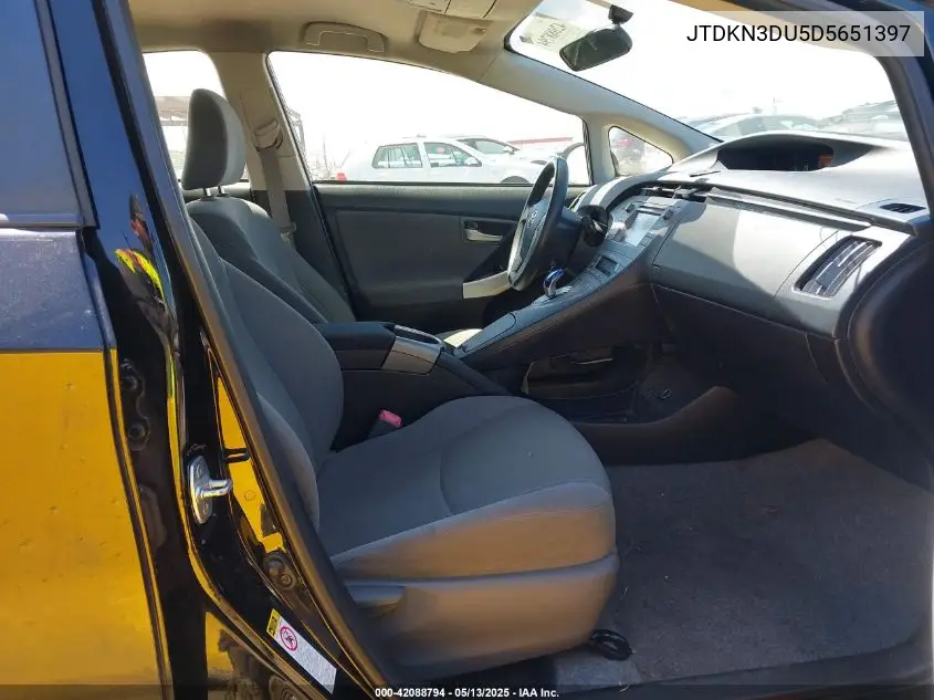 2013 Toyota Prius Two VIN: JTDKN3DU5D5651397 Lot: 42088794