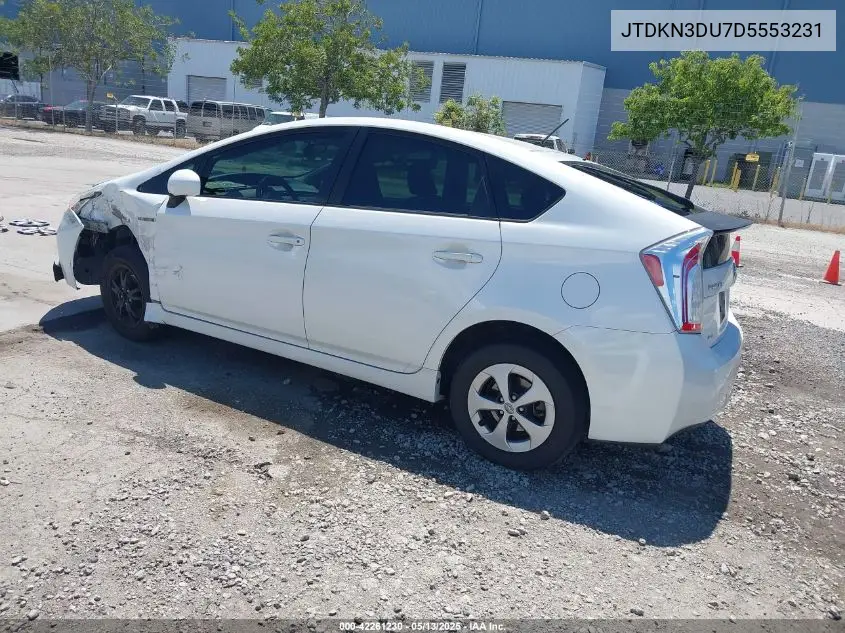 2013 Toyota Prius Two VIN: JTDKN3DU7D5553231 Lot: 42261230