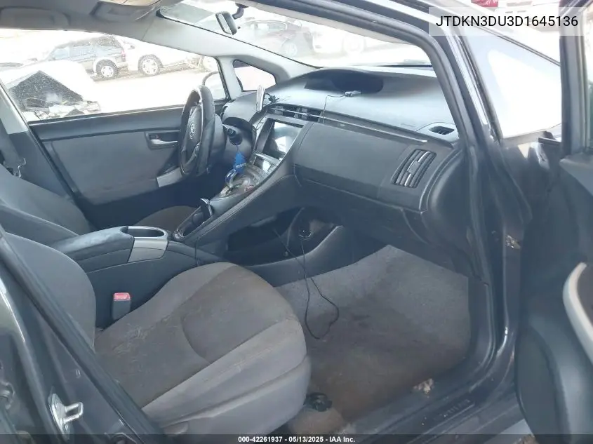 2013 Toyota Prius Two VIN: JTDKN3DU3D1645136 Lot: 42261937