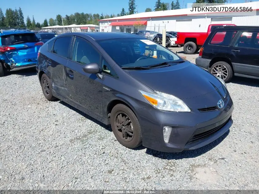 2013 Toyota Prius Two VIN: JTDKN3DU7D5665866 Lot: 42586566