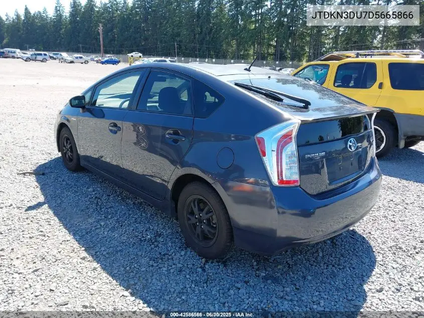 2013 Toyota Prius Two VIN: JTDKN3DU7D5665866 Lot: 42586566