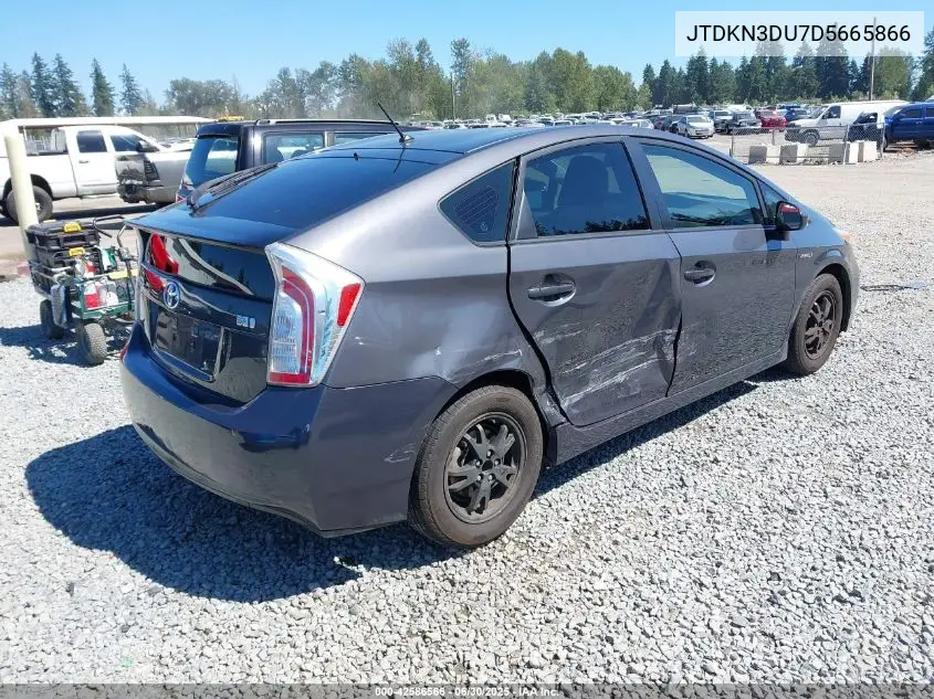 2013 Toyota Prius Two VIN: JTDKN3DU7D5665866 Lot: 42586566