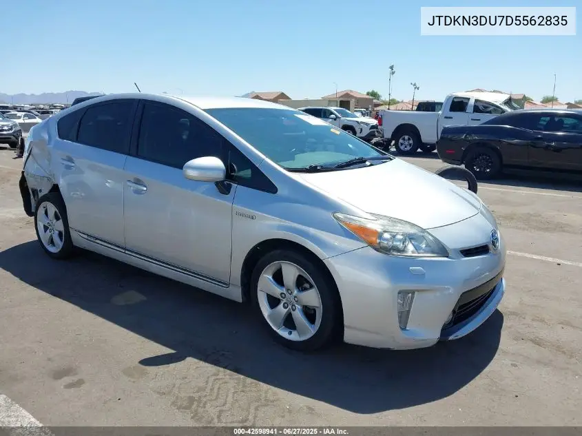 2013 Toyota Prius Five VIN: JTDKN3DU7D5562835 Lot: 42598941