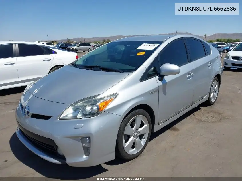 2013 Toyota Prius Five VIN: JTDKN3DU7D5562835 Lot: 42598941
