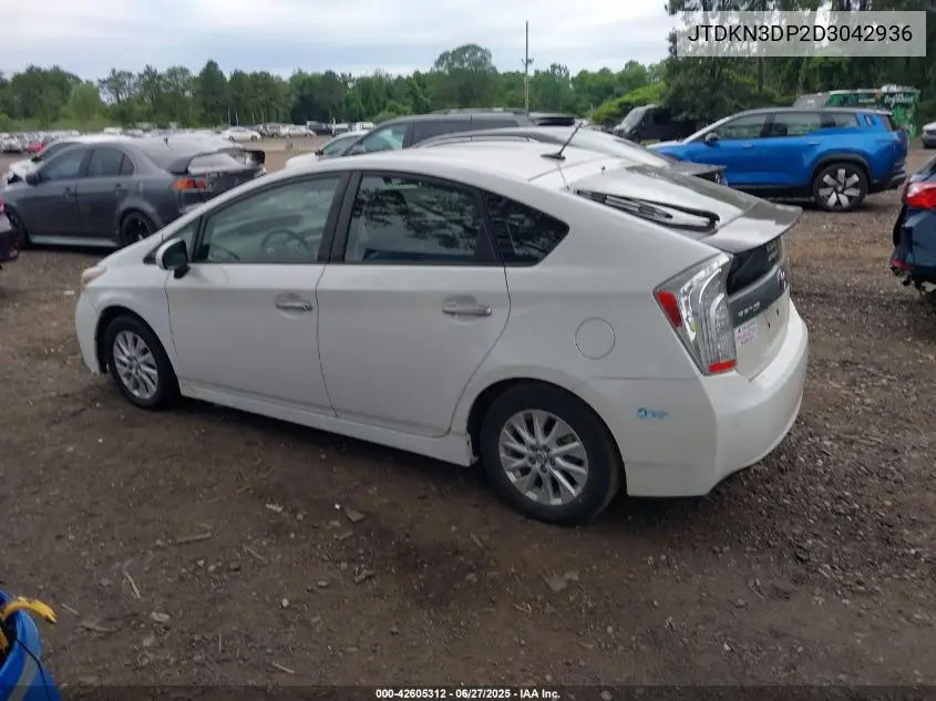 2013 Toyota Prius Plug-In VIN: JTDKN3DP2D3042936 Lot: 42605312