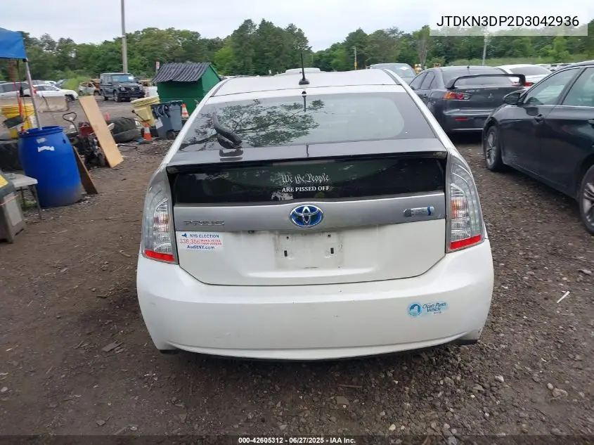 2013 Toyota Prius Plug-In VIN: JTDKN3DP2D3042936 Lot: 42605312