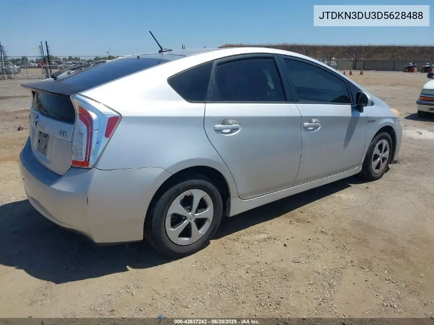 2013 Toyota Prius Four VIN: JTDKN3DU3D5628488 Lot: 42637242