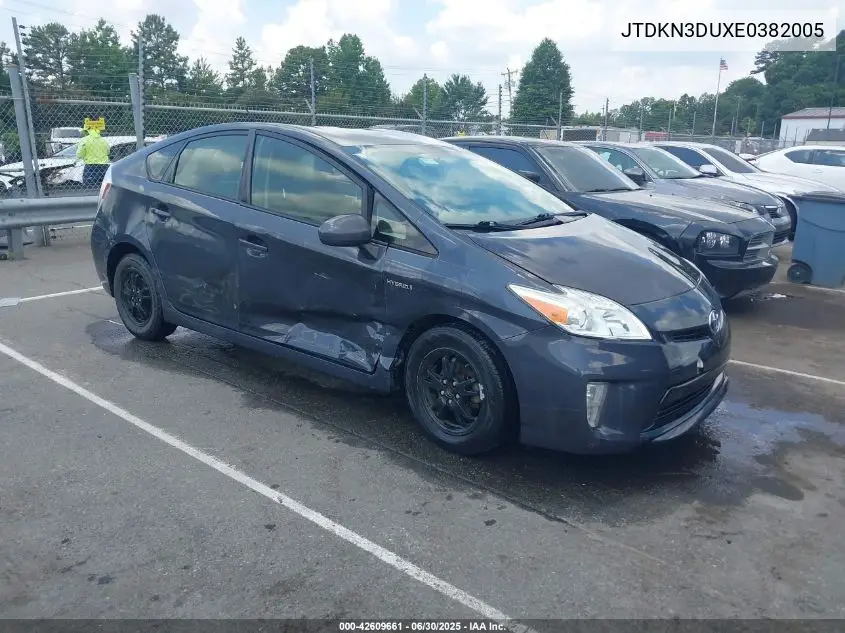 2014 Toyota Prius Five/Four/Three/Two VIN: JTDKN3DUXE0382005 Lot: 42609661