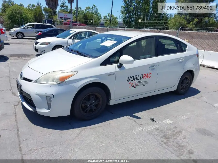 2014 Toyota Prius Two VIN: JTDKN3DU6E1739402 Lot: 42613327