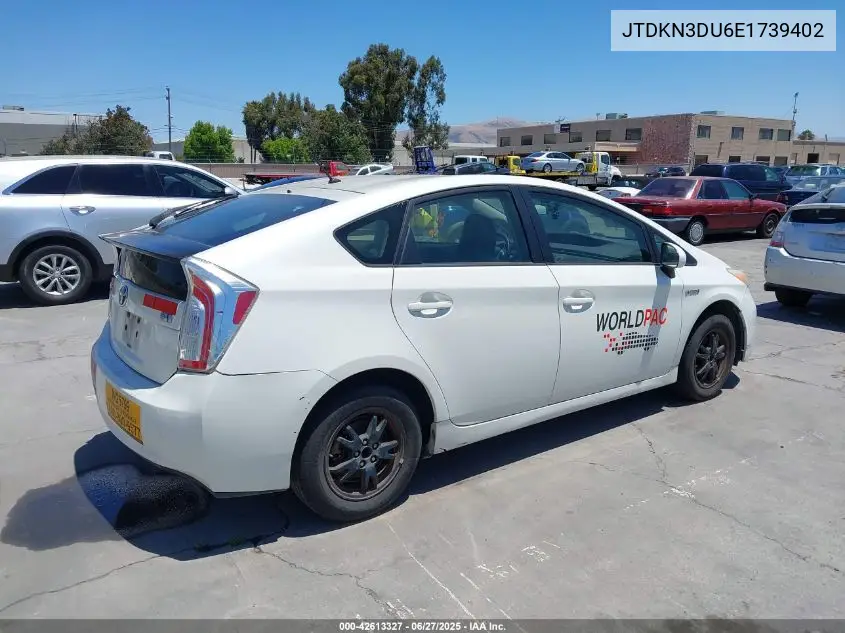 2014 Toyota Prius Two VIN: JTDKN3DU6E1739402 Lot: 42613327