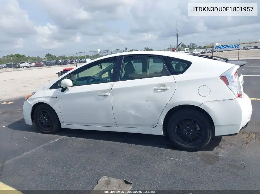 2014 Toyota Prius Two VIN: JTDKN3DU0E1801957 Lot: 42622105
