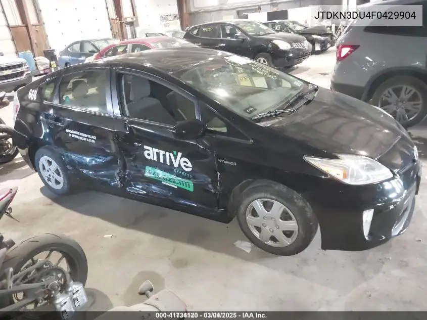 2015 Toyota Prius VIN: JTDKN3DU4F0429904 Lot: 41734120