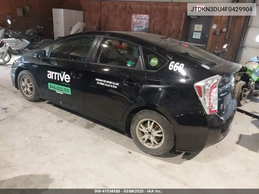 2015 Toyota Prius VIN: JTDKN3DU4F0429904 Lot: 41734120