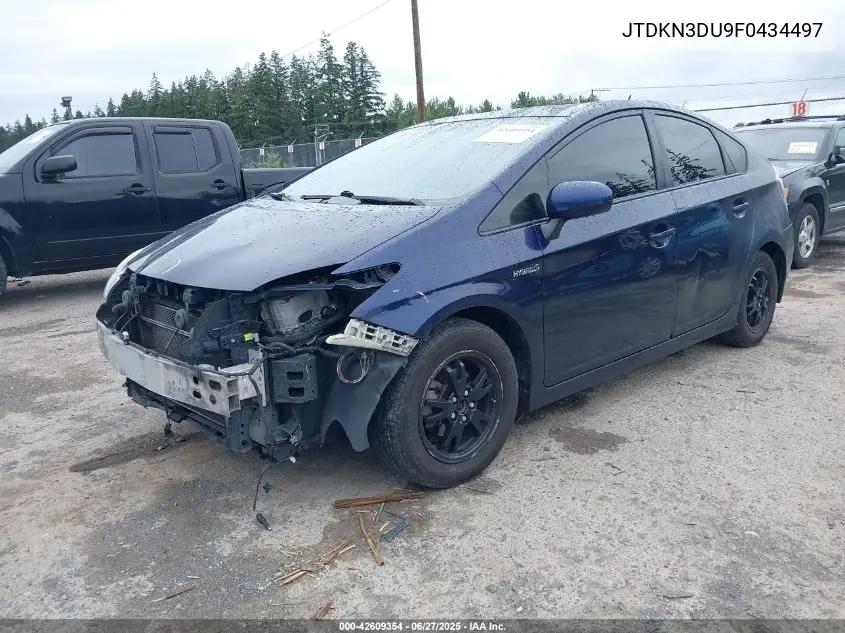 2015 Toyota Prius Two VIN: JTDKN3DU9F0434497 Lot: 42609354