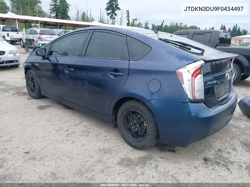 2015 Toyota Prius Two VIN: JTDKN3DU9F0434497 Lot: 42609354