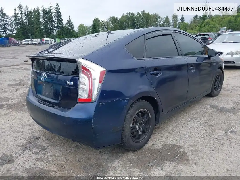 2015 Toyota Prius Two VIN: JTDKN3DU9F0434497 Lot: 42609354