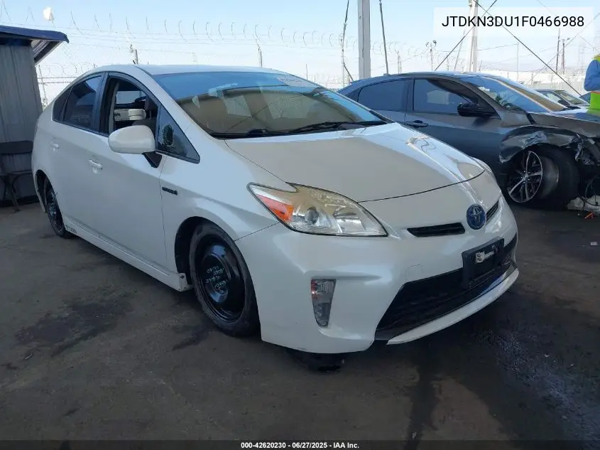 2015 Toyota Prius Two VIN: JTDKN3DU1F0466988 Lot: 42620230