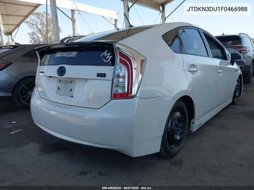 2015 Toyota Prius Two VIN: JTDKN3DU1F0466988 Lot: 42620230