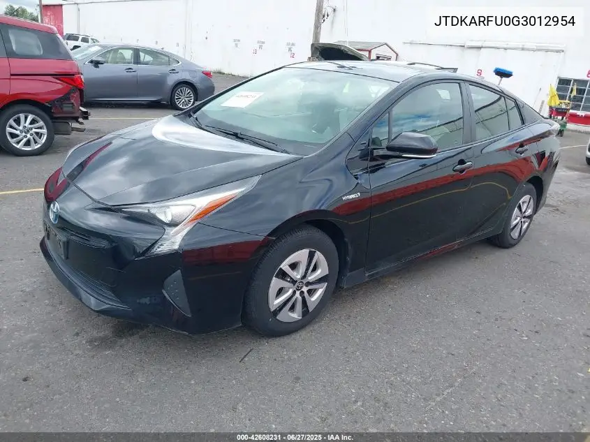 2016 Toyota Prius Two Eco VIN: JTDKARFU0G3012954 Lot: 42608231