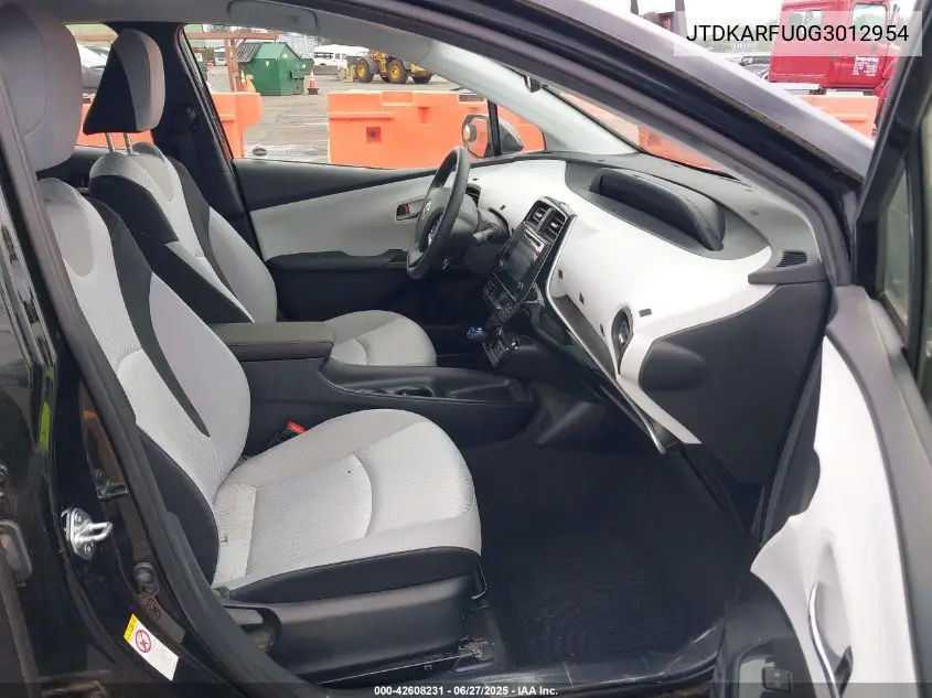 2016 Toyota Prius Two Eco VIN: JTDKARFU0G3012954 Lot: 42608231