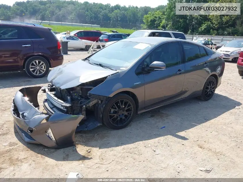 2016 Toyota Prius Three Touring VIN: JTDKARFUXG3027932 Lot: 42610835