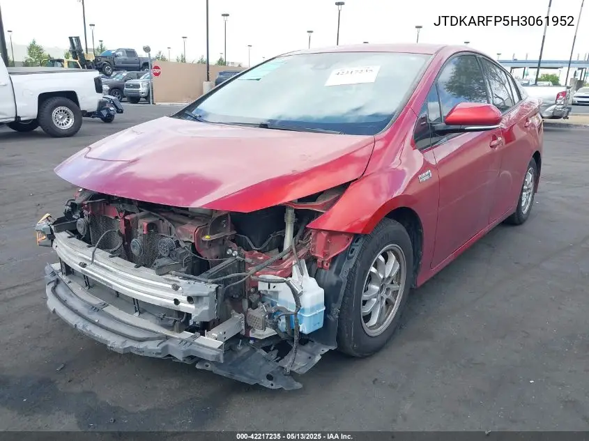 2017 Toyota Prius Prime Premium VIN: JTDKARFP5H3061952 Lot: 42217235