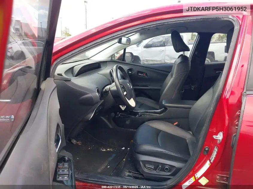 2017 Toyota Prius Prime Premium VIN: JTDKARFP5H3061952 Lot: 42217235