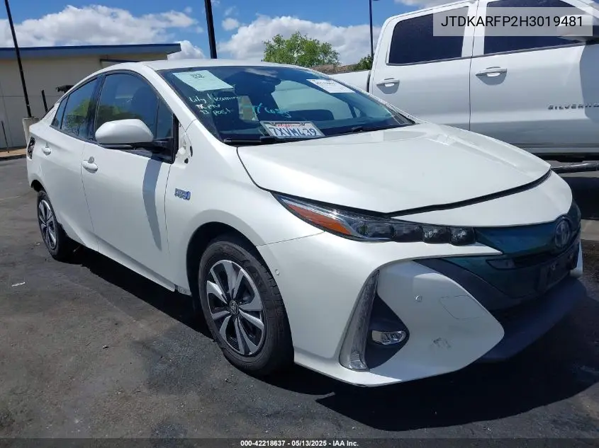 2017 Toyota Prius Prime Advanced VIN: JTDKARFP2H3019481 Lot: 42218637