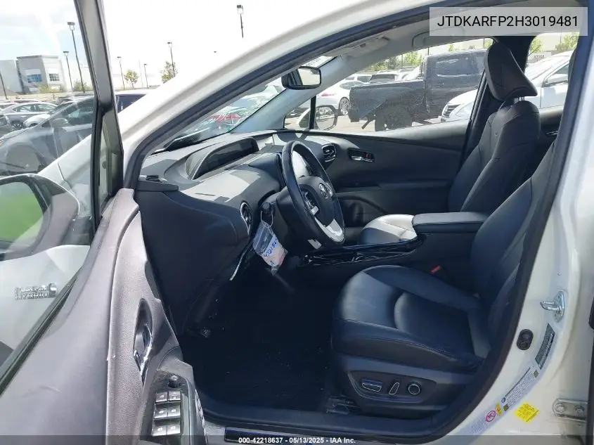 2017 Toyota Prius Prime Advanced VIN: JTDKARFP2H3019481 Lot: 42218637