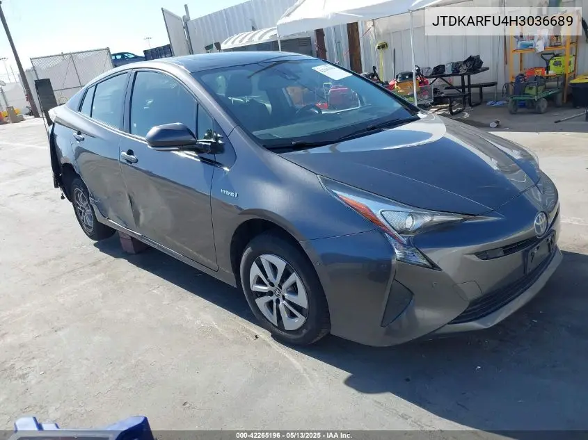 2017 Toyota Prius Four VIN: JTDKARFU4H3036689 Lot: 42265196