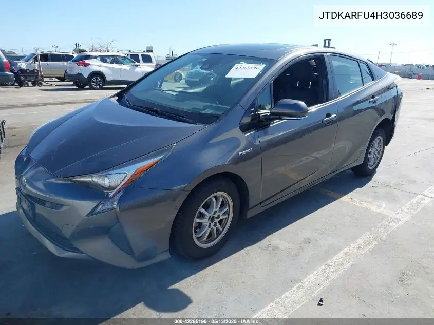 2017 Toyota Prius Four VIN: JTDKARFU4H3036689 Lot: 42265196