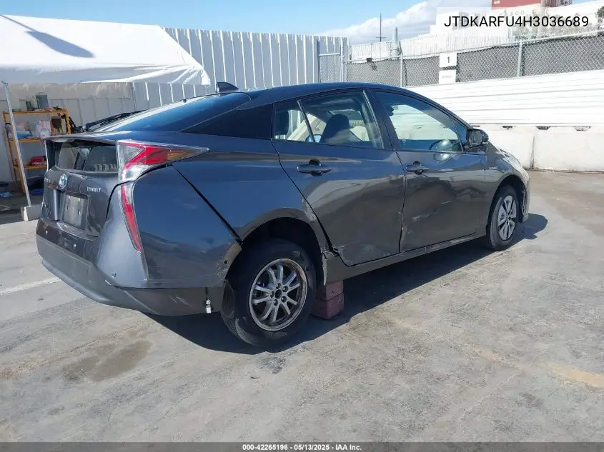 2017 Toyota Prius Four VIN: JTDKARFU4H3036689 Lot: 42265196