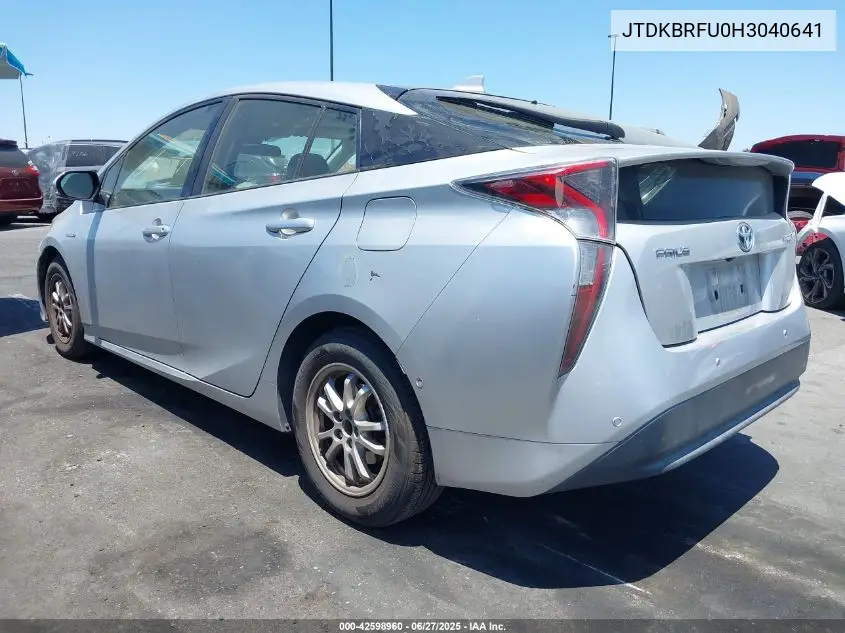 2017 Toyota Prius Two VIN: JTDKBRFU0H3040641 Lot: 42598960