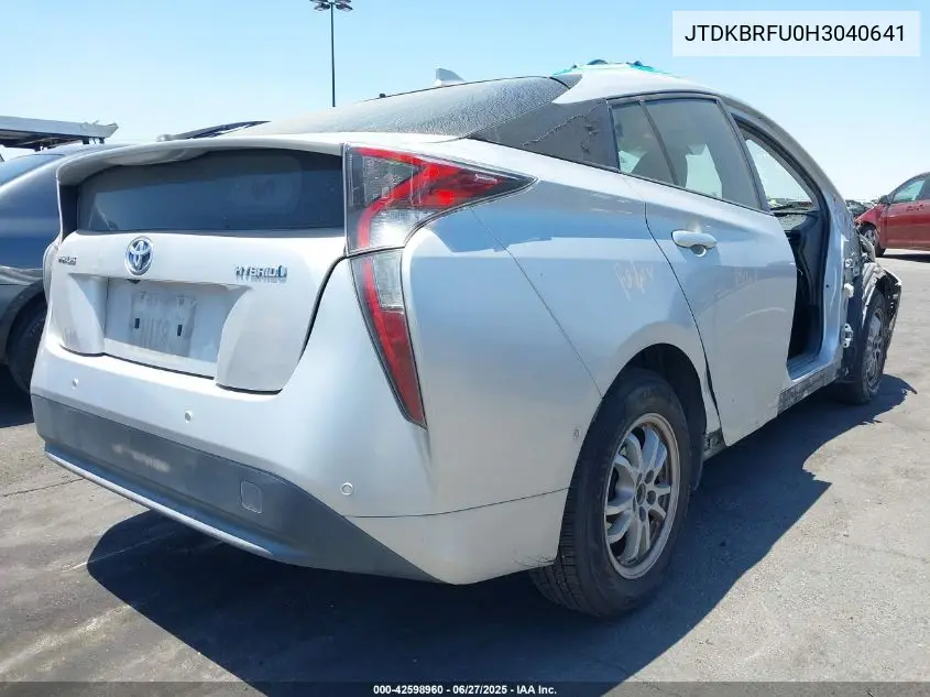 2017 Toyota Prius Two VIN: JTDKBRFU0H3040641 Lot: 42598960
