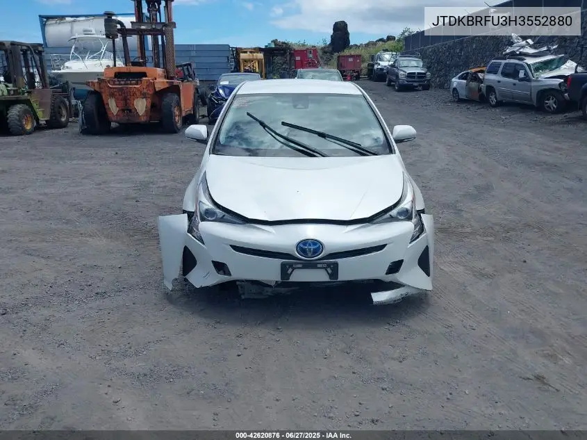2017 Toyota Prius Four/Four Touring/One/Three/Three Touring/Two/Two Eco VIN: JTDKBRFU3H3552880 Lot: 42620876
