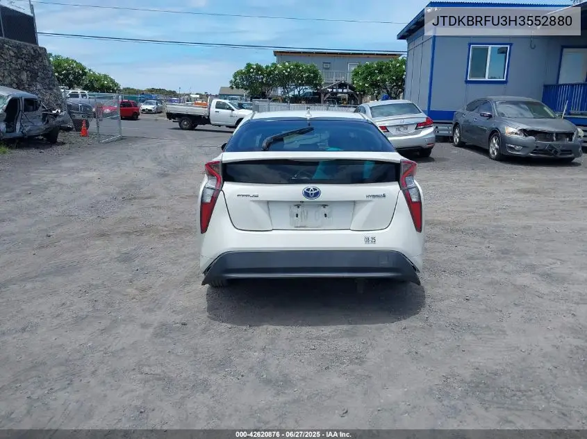 2017 Toyota Prius Four/Four Touring/One/Three/Three Touring/Two/Two Eco VIN: JTDKBRFU3H3552880 Lot: 42620876