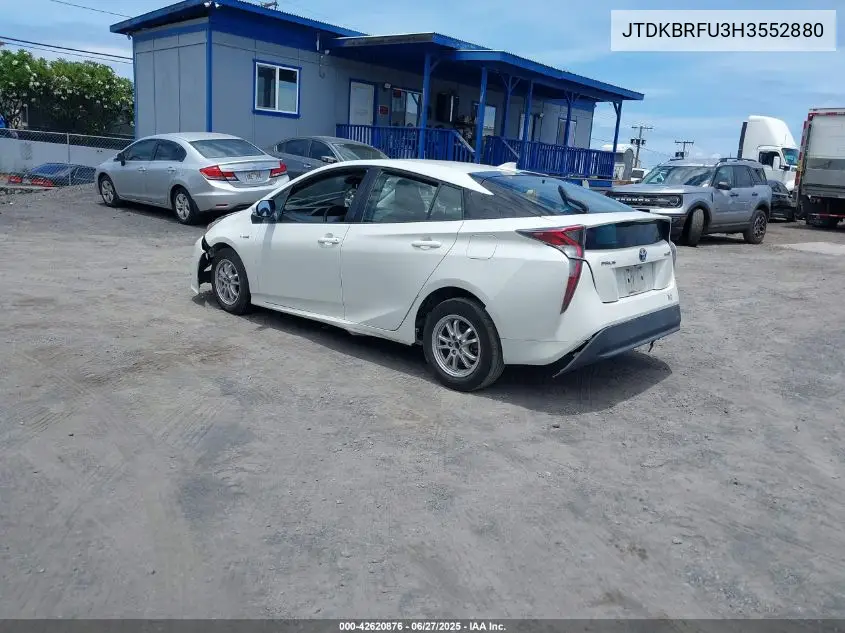 2017 Toyota Prius Four/Four Touring/One/Three/Three Touring/Two/Two Eco VIN: JTDKBRFU3H3552880 Lot: 42620876