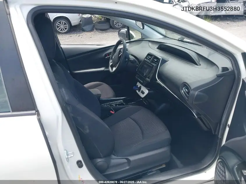 2017 Toyota Prius Four/Four Touring/One/Three/Three Touring/Two/Two Eco VIN: JTDKBRFU3H3552880 Lot: 42620876