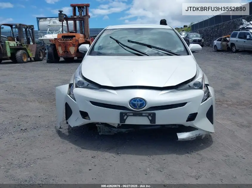 2017 Toyota Prius Four/Four Touring/One/Three/Three Touring/Two/Two Eco VIN: JTDKBRFU3H3552880 Lot: 42620876